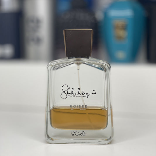 Rasasi Shuhrah Boise woody fragrance decant - Branded Perfumes BD